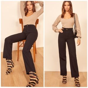 Reformation Marine Jean Black